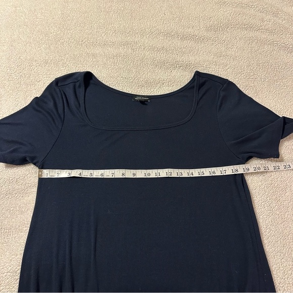 Universal Standard Blue Ribbed Tee Shirt Midi Dress - Picture 6 of 12